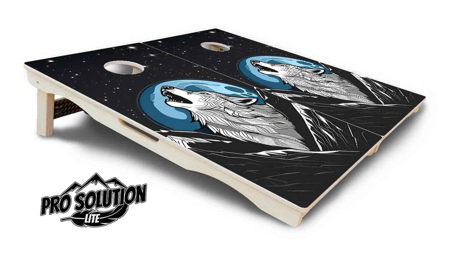 Wolf Howling Cornhole Boards - Pro Solution Lite Series Cornhole Solutions
