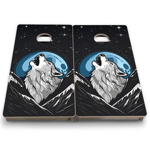 Wolf Howling - Mini or Vacation Size Cornhole Boards by Cornhole Solutions, custom cornhole board detail photo 6