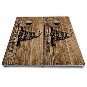 Wood DTOM & Flag Cornhole Boards - All Weather Series by Cornhole Solutions, custom cornhole board detail photo 4