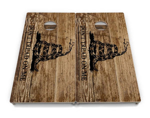 Wood DTOM & Flag Cornhole Boards - Professional Tournament Series by Cornhole Solutions, custom cornhole board detail photo 3