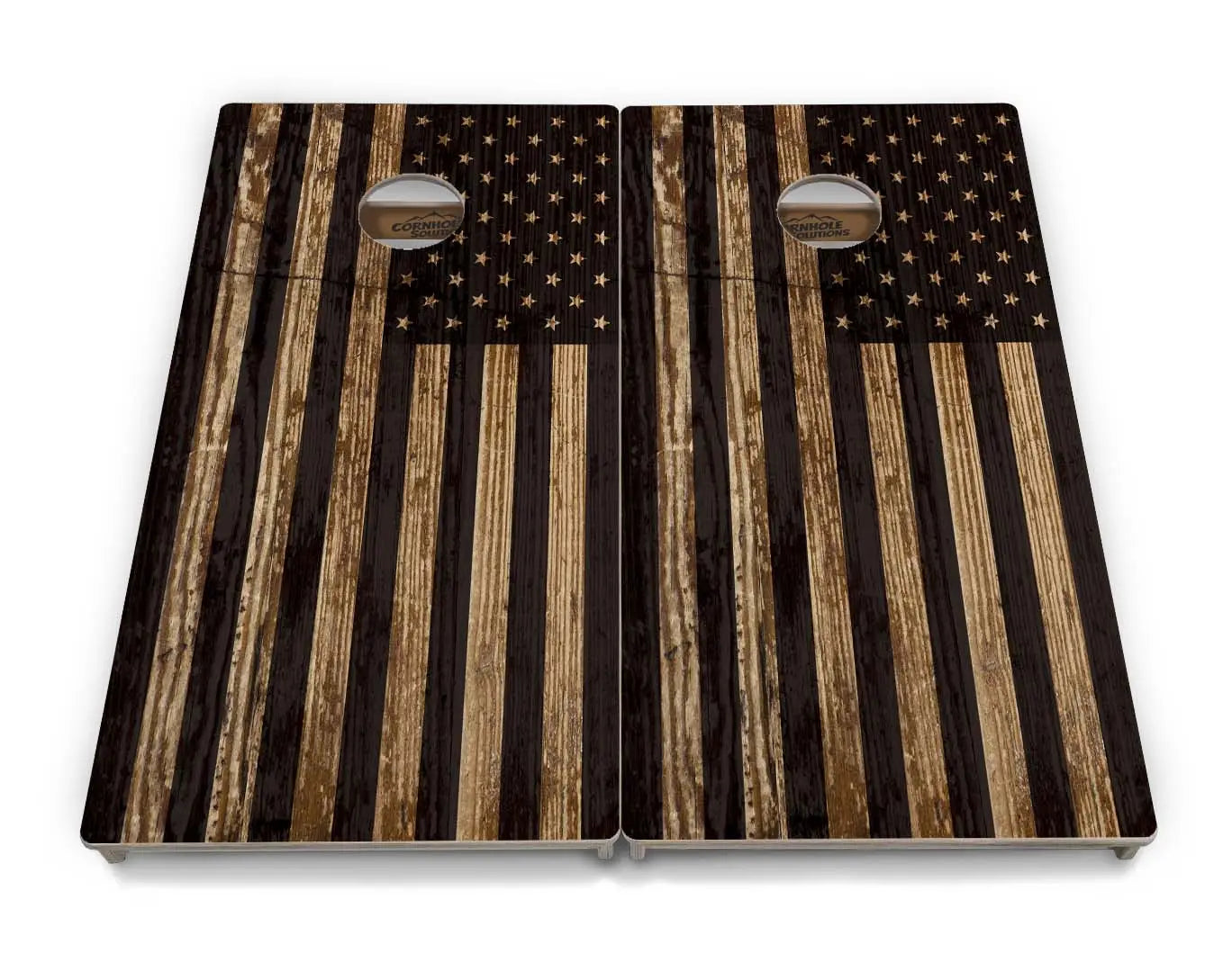 Wood DTOM & Flag Cornhole Boards - Professional Tournament Series by Cornhole Solutions, custom cornhole board detail photo 4