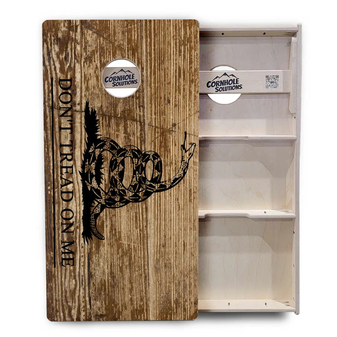 Wood DTOM & Flag Cornhole Boards - Professional Tournament Series by Cornhole Solutions, custom cornhole board detail photo 8