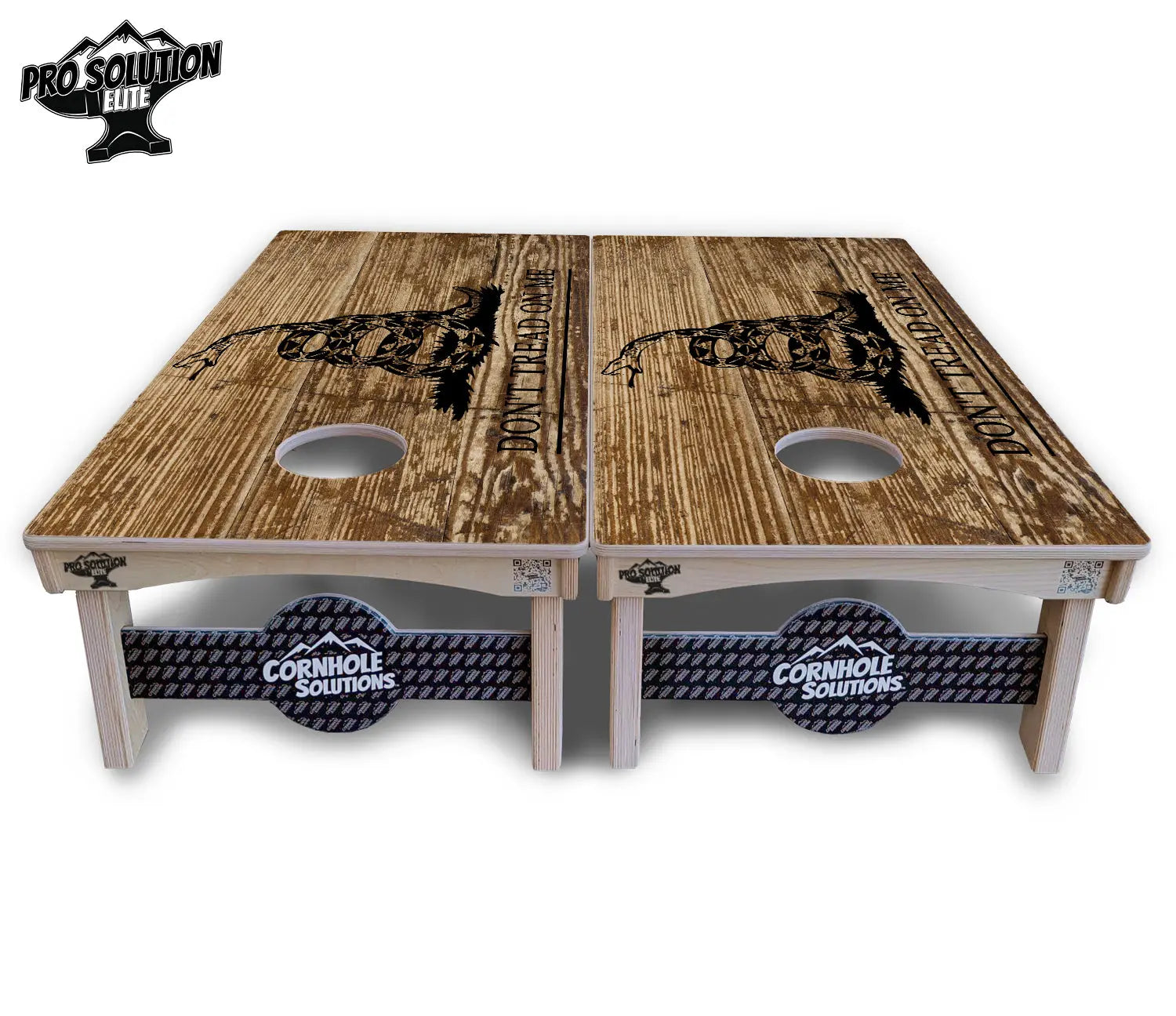 Wood DTOM & Wood Flag Cornhole Boards - Pro Solution Elite Series by Cornhole Solutions, custom cornhole board detail photo 4