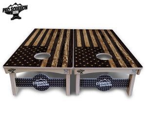 Wood DTOM & Wood Flag Cornhole Boards - Pro Solution Elite Series by Cornhole Solutions, custom cornhole board detail photo 9