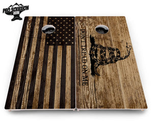 Wood DTOM & Wood Flag Cornhole Boards - Pro Solution Elite Series by Cornhole Solutions, custom cornhole board detail photo 13