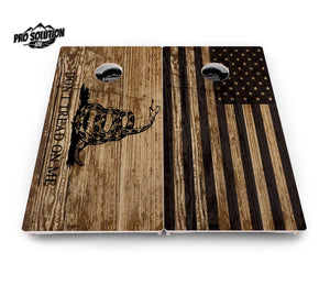 Wood Flag & DTOM Cornhole Boards - Pro Solution Lite Series Cornhole Solutions