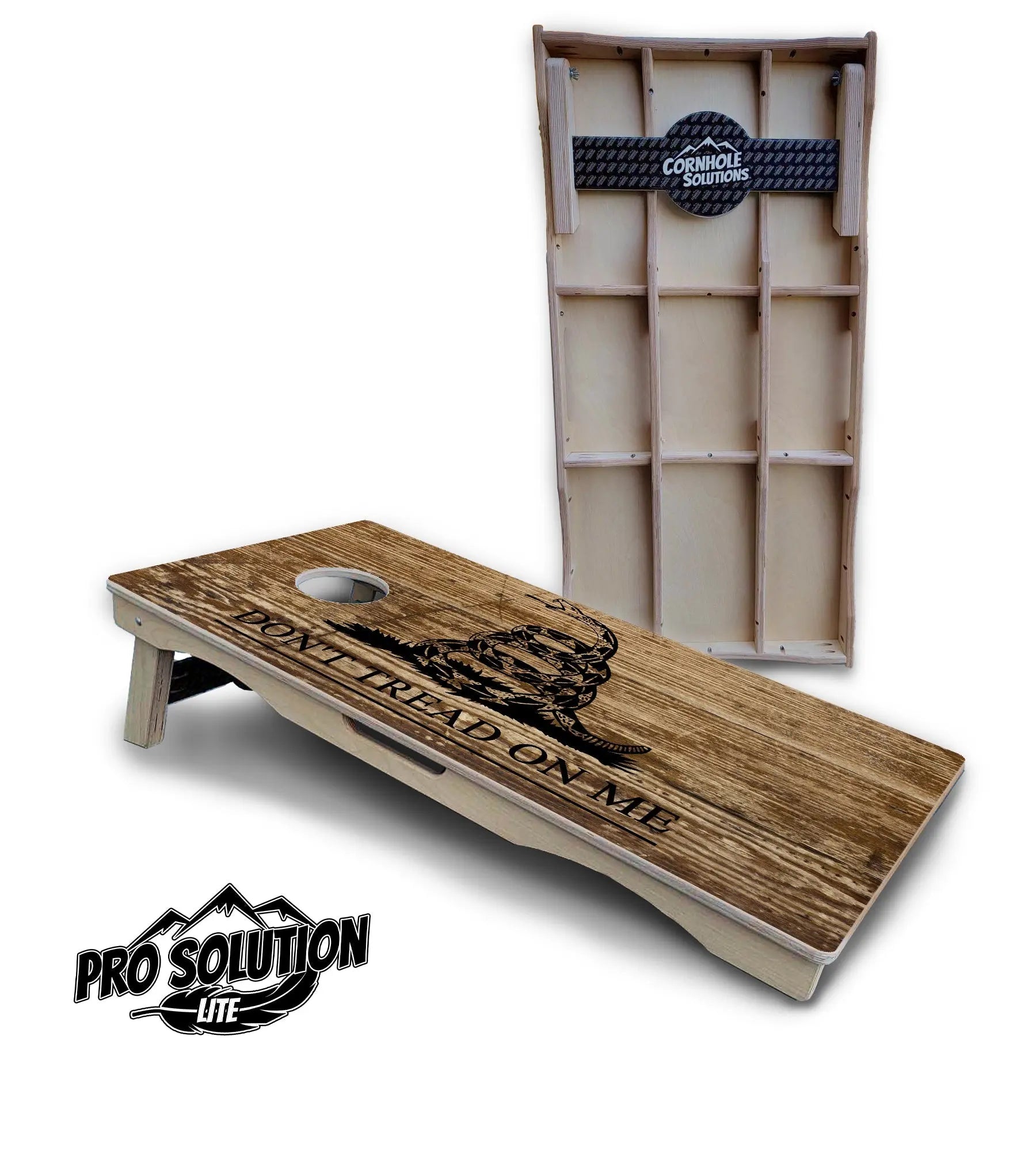 Wood Flag & DTOM Cornhole Boards - Pro Solution Lite Series Cornhole Solutions