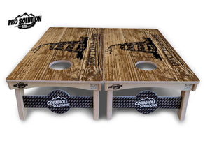 Wood Flag & DTOM Cornhole Boards - Pro Solution Lite Series Cornhole Solutions