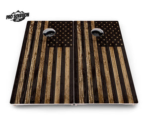Wood Flag & DTOM Cornhole Boards - Pro Solution Lite Series Cornhole Solutions