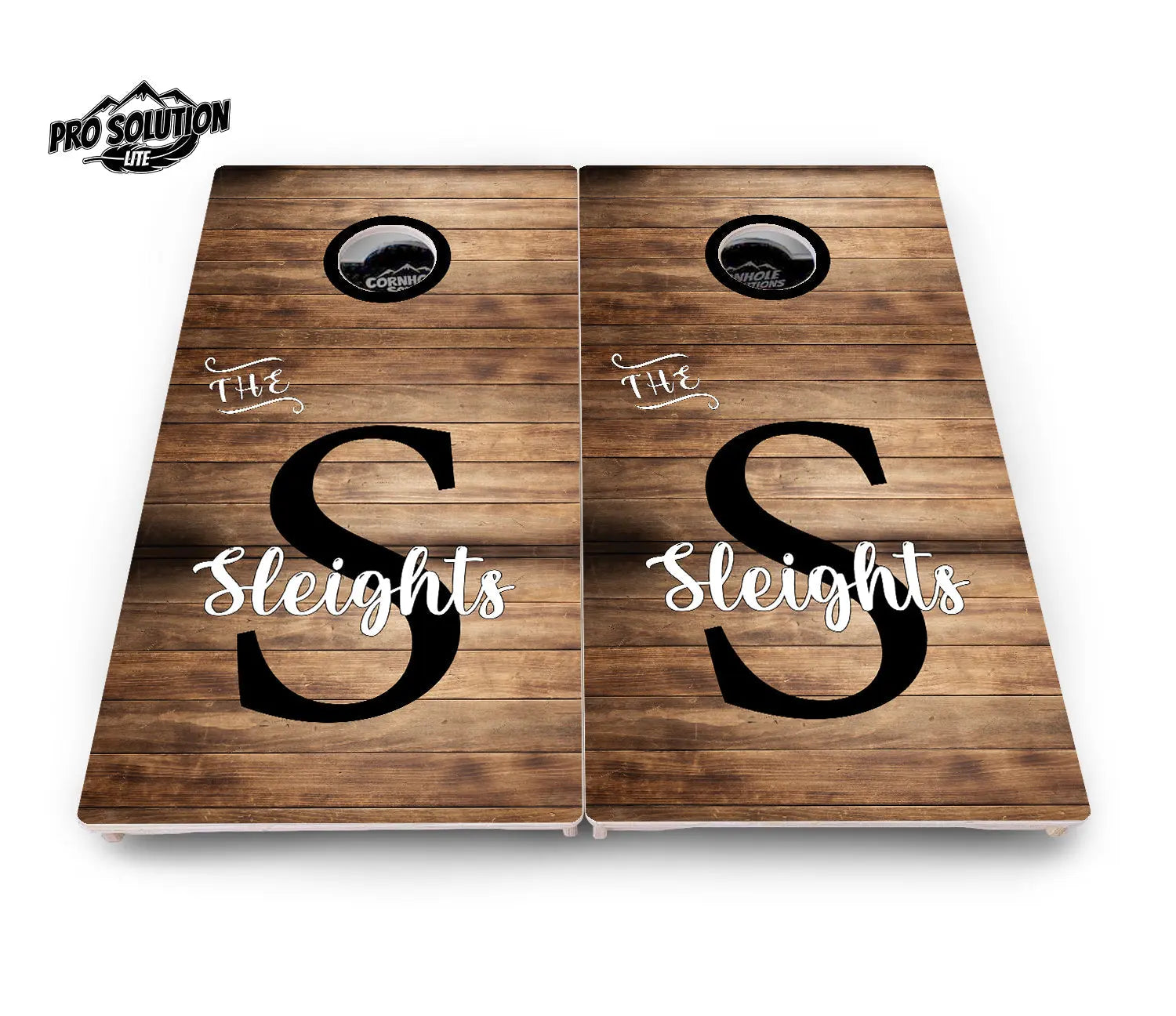 Wood Slat Letter Name Cornhole Boards - Pro Solution Lite Series Cornhole Solutions