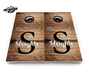 Wood Slat Letter Name Cornhole Boards - Pro Solution Lite Series Cornhole Solutions