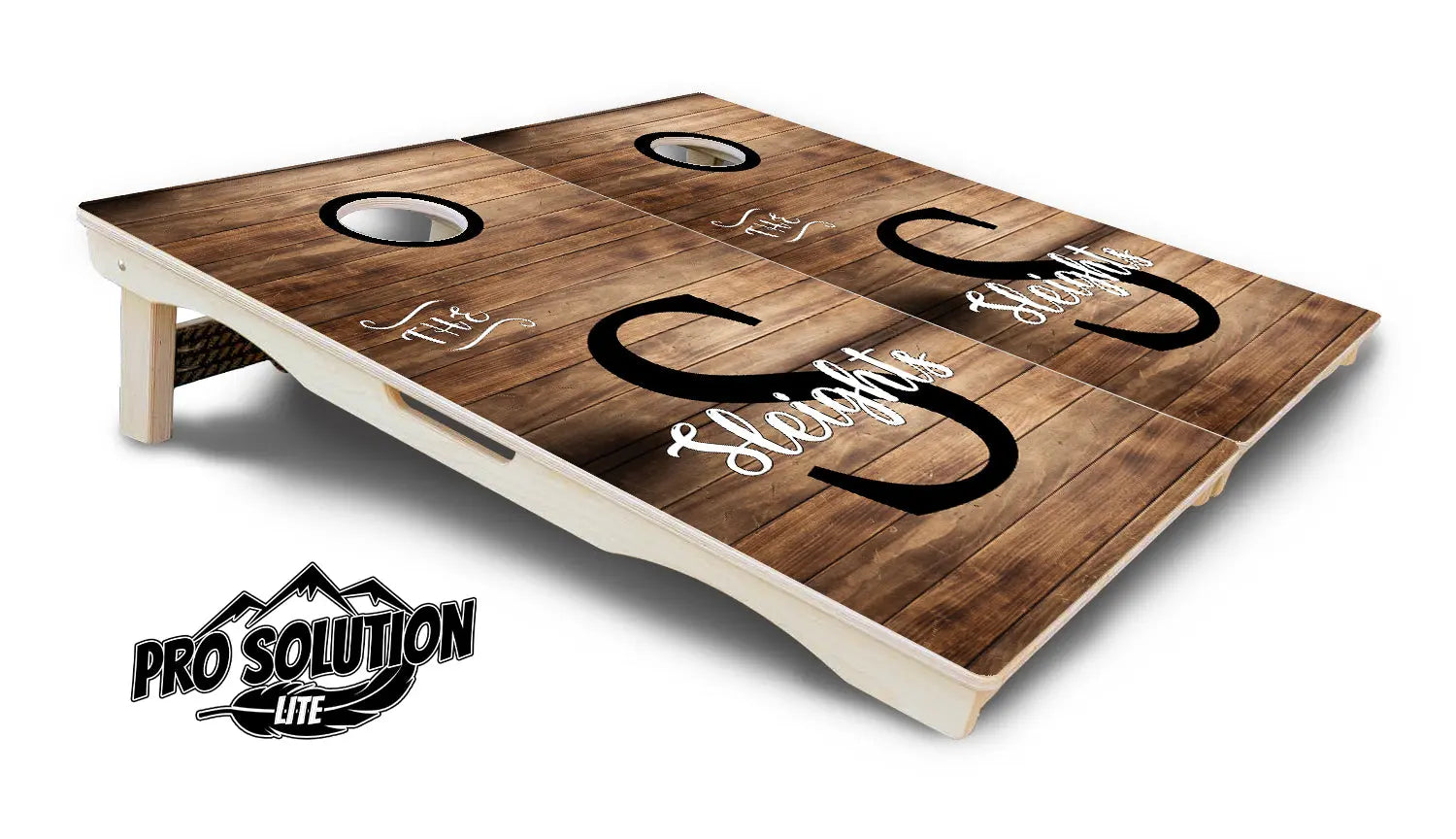 Wood Slat Letter Name Cornhole Boards - Pro Solution Lite Series Cornhole Solutions