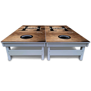 Wood Slat Name Cornhole Boards - All Weather Series Cornhole Solutions