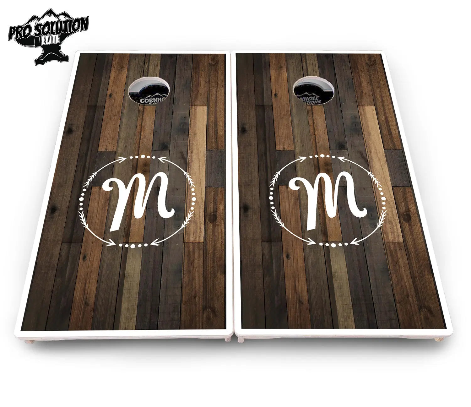 Wood Wreath Letter Cornhole Boards - Pro Solution Elite Series Cornhole Solutions