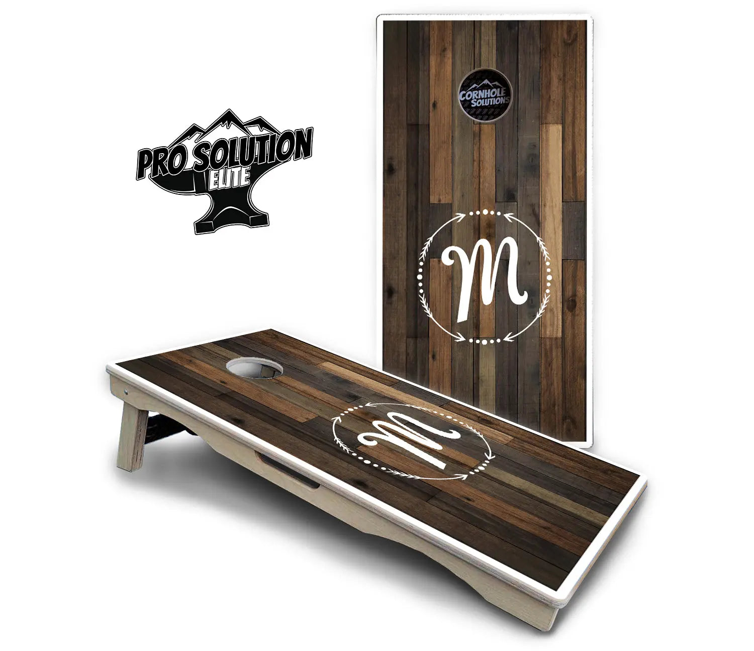 Wood Wreath Letter Cornhole Boards - Pro Solution Elite Series Cornhole Solutions