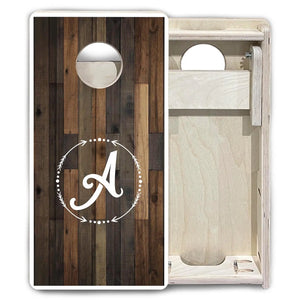 Wood Wreath Letter - Mini or Vacation Size Cornhole Boards by Cornhole Solutions, custom cornhole board detail photo 6