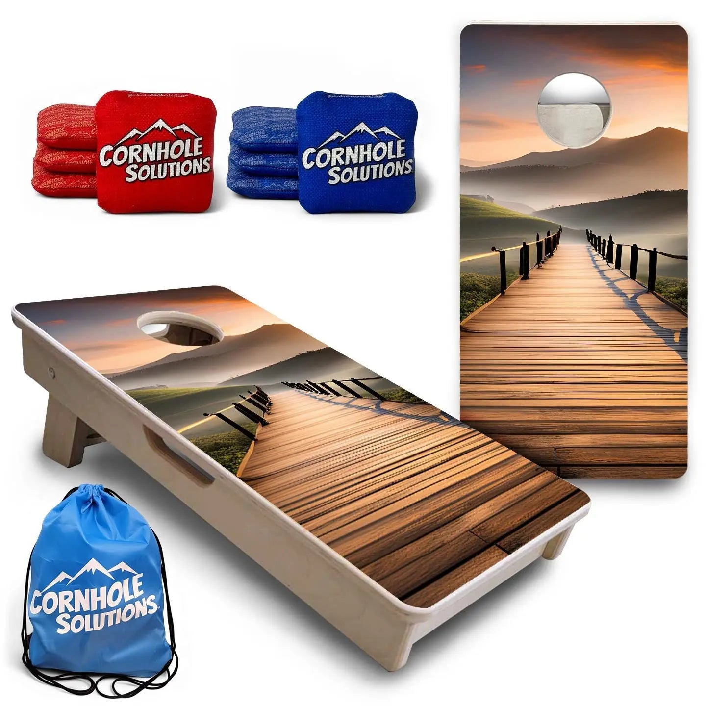Wooden Bridge - Mini or Vacation Size Cornhole Boards Cornhole Solutions