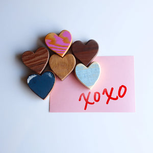 Wooden Heart Magnets Dennehey Design Co.