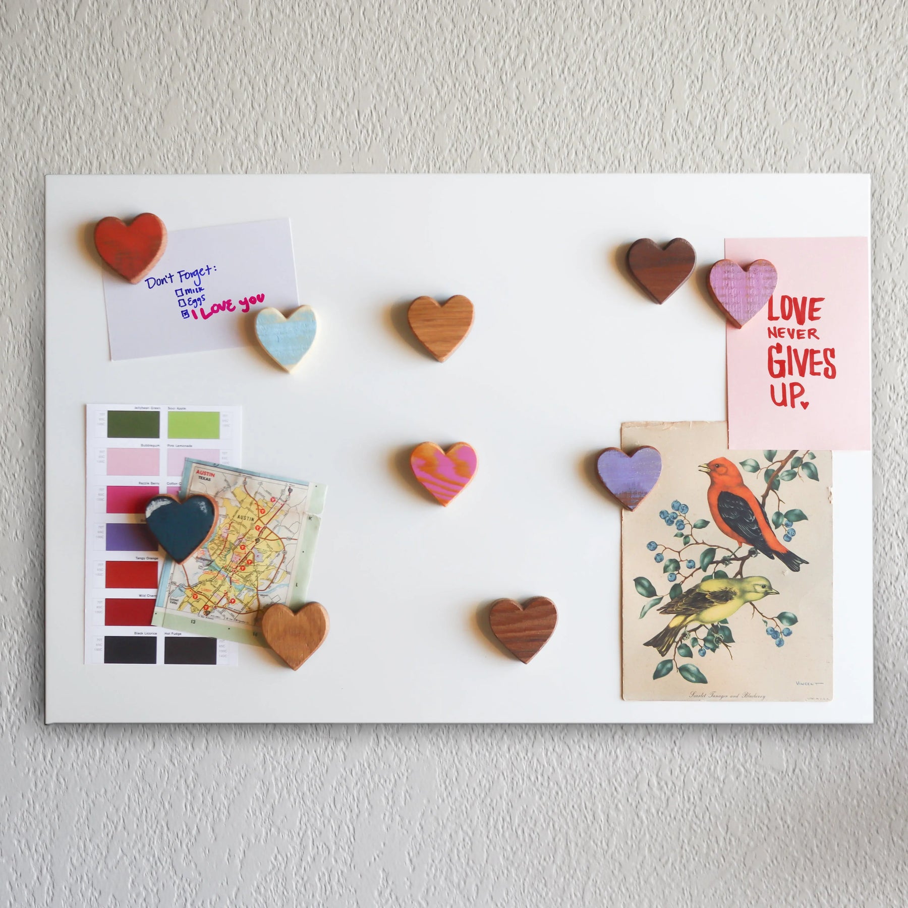 Wooden Heart Magnets Dennehey Design Co.