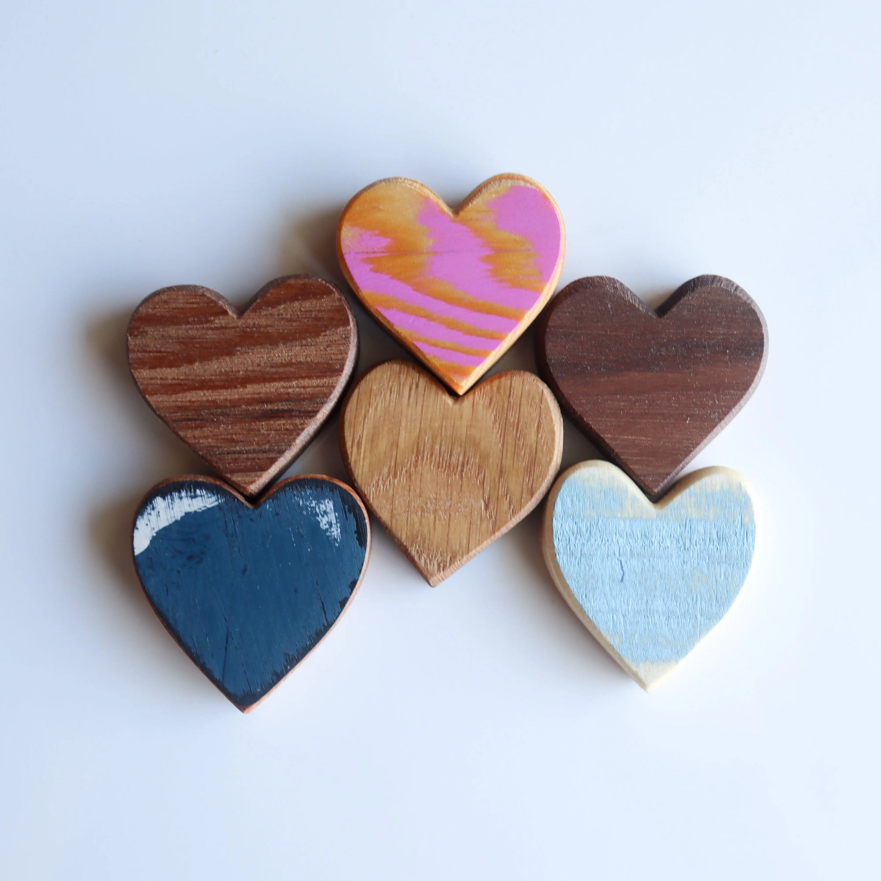 Wooden Heart Magnets Dennehey Design Co.