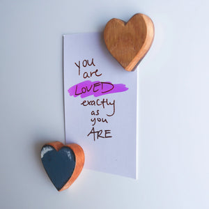 Wooden Heart Magnets Dennehey Design Co.
