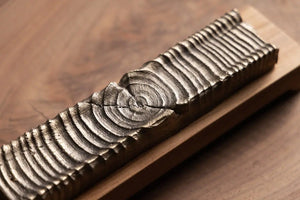 Wooden Incense Holder with Bronze Casting by Alabama Sawyer, Southern home decor detail photo 4