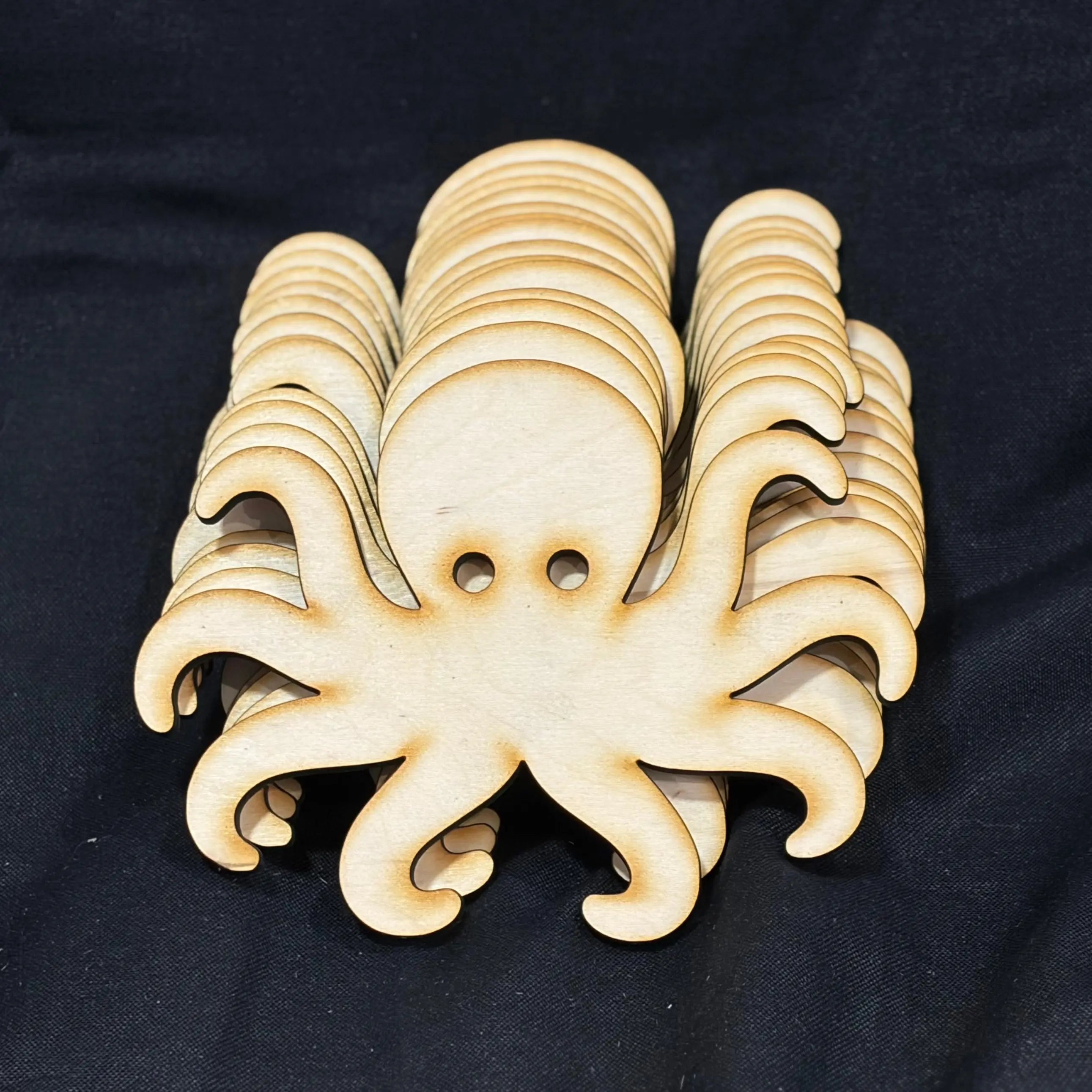 Wooden Octopus Craft Blanks by Poor Hog Customs, craft blanks main product photo