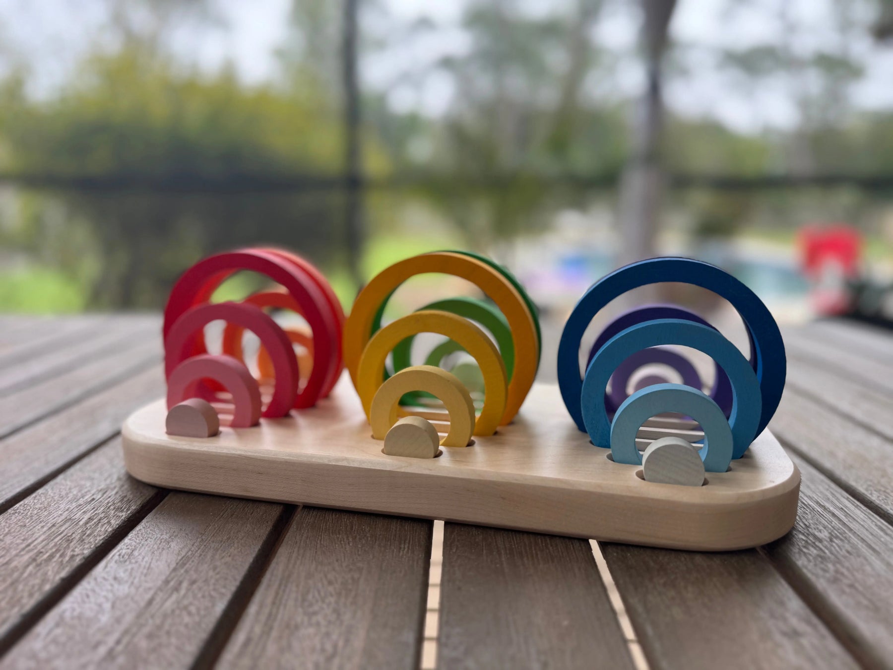 Wooden Tray for Nest Rings Maple Play