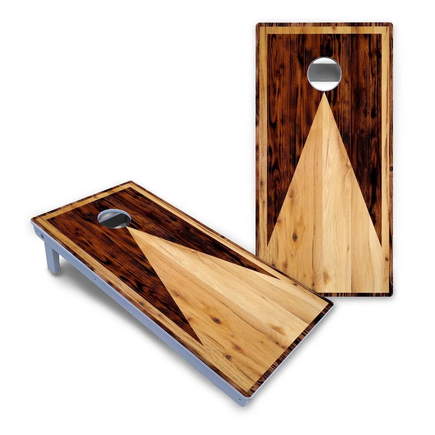 Wooden Triangle Cornhole Boards - All Weather Series by Cornhole Solutions, custom cornhole board detail photo 2