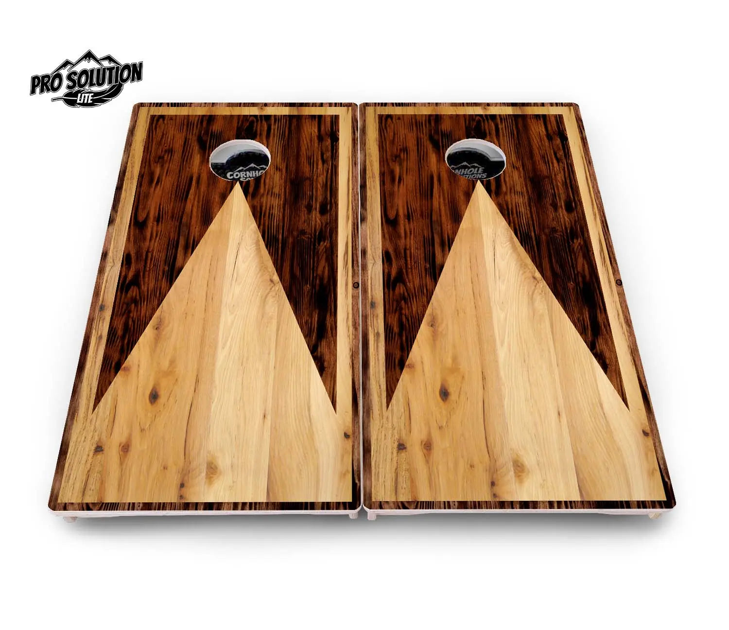 Wooden Triangle Cornhole Boards - Pro Solution Lite Series by Cornhole Solutions, custom cornhole board detail photo 2