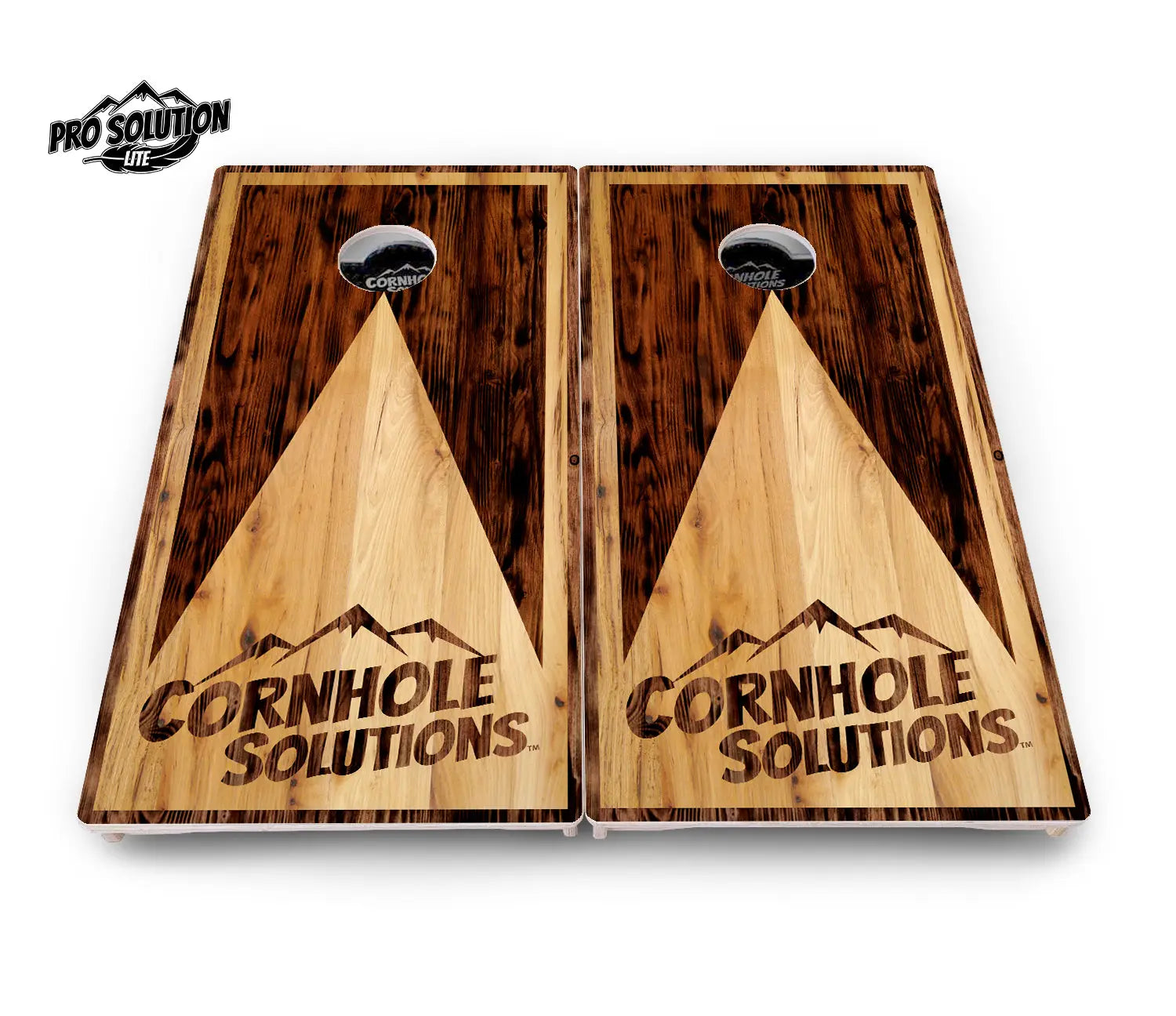 Wooden Triangle Cornhole Boards - Pro Solution Lite Series by Cornhole Solutions, custom cornhole board detail photo 3