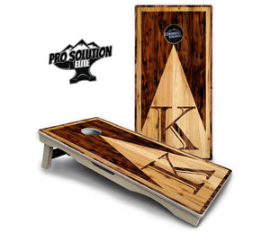 Wooden Triangle Letter Cornhole Boards - Pro Solution Elite Series Cornhole Solutions