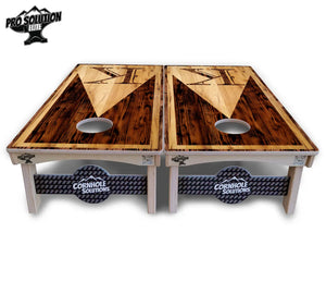 Wooden Triangle Letter Cornhole Boards - Pro Solution Elite Series Cornhole Solutions