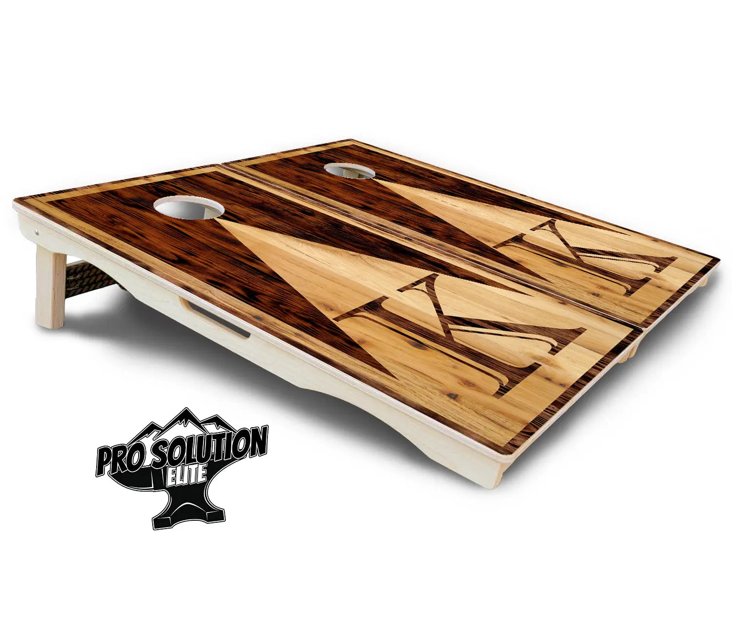 Wooden Triangle Letter Cornhole Boards - Pro Solution Elite Series Cornhole Solutions
