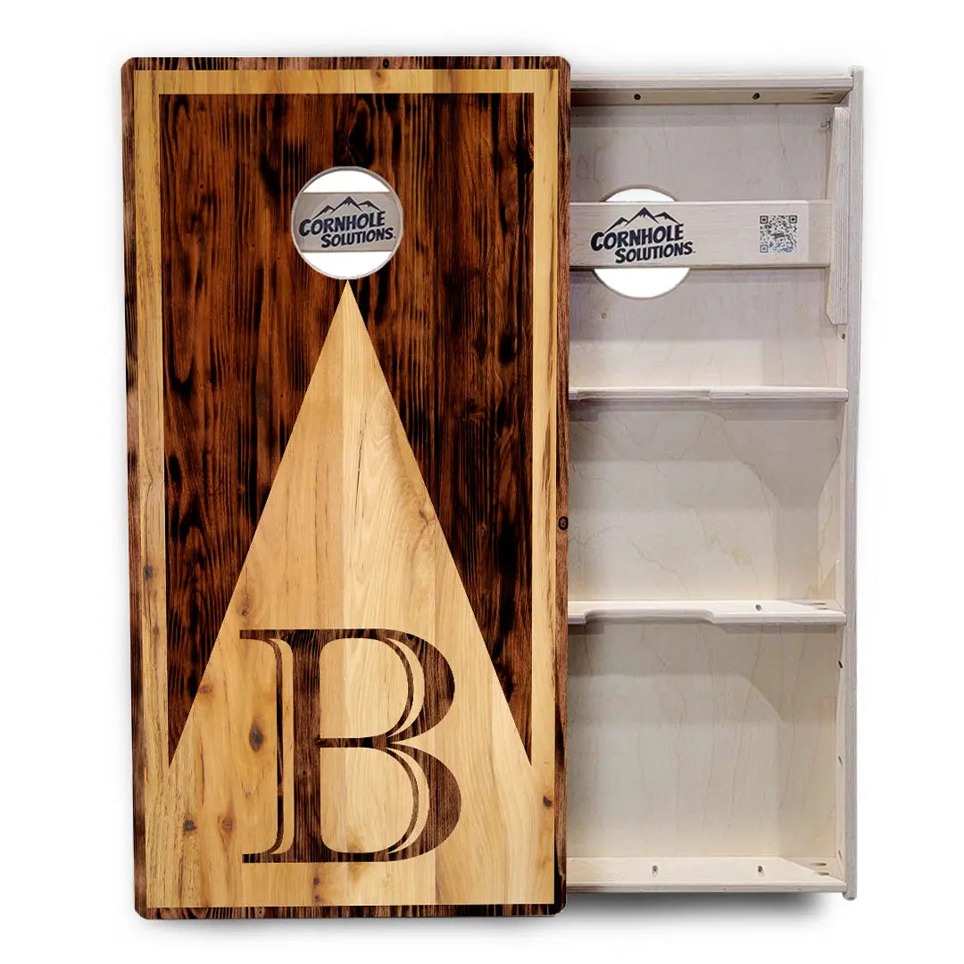 Wooden Triangle Letter Cornhole Boards - Professional Tournament Series by Cornhole Solutions, custom cornhole board detail photo 3