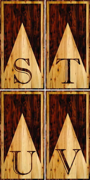 Wooden Triangle Letter Cornhole Boards - Professional Tournament Series by Cornhole Solutions, custom cornhole board detail photo 9