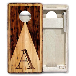 Wooden Triangle Letter - Mini or Vacation Size Cornhole Boards by Cornhole Solutions, custom cornhole board detail photo 7