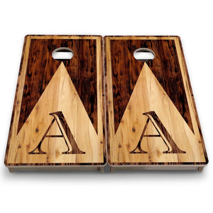 Wooden Triangle Letter - Mini or Vacation Size Cornhole Boards by Cornhole Solutions, custom cornhole board detail photo 8