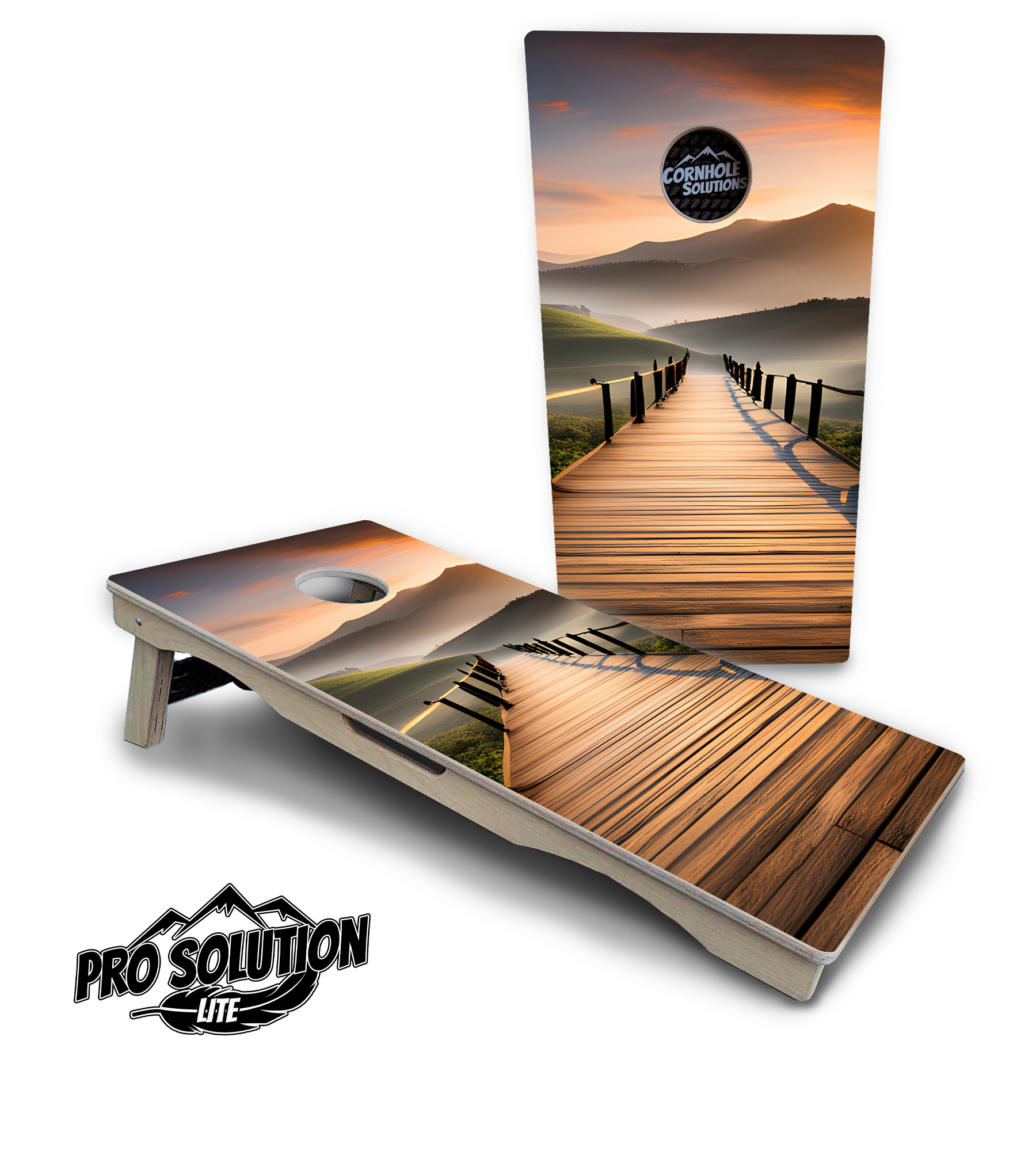 Wooden Bridge Cornhole Boards - Pro Solution Lite Series Cornhole Solutions