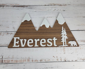 Woodland Baby Boy or Girl Nursery custom Sign EverLee Creations