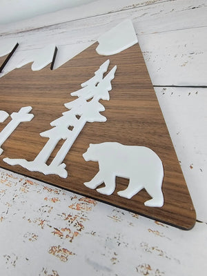 Woodland Baby Boy or Girl Nursery custom Sign EverLee Creations