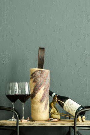 The Leah handcrafted wool wine carrier by Comfy Bear Home - additional view 2