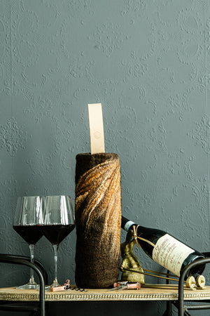 The Leah handcrafted wool wine carrier by Comfy Bear Home - additional view 2