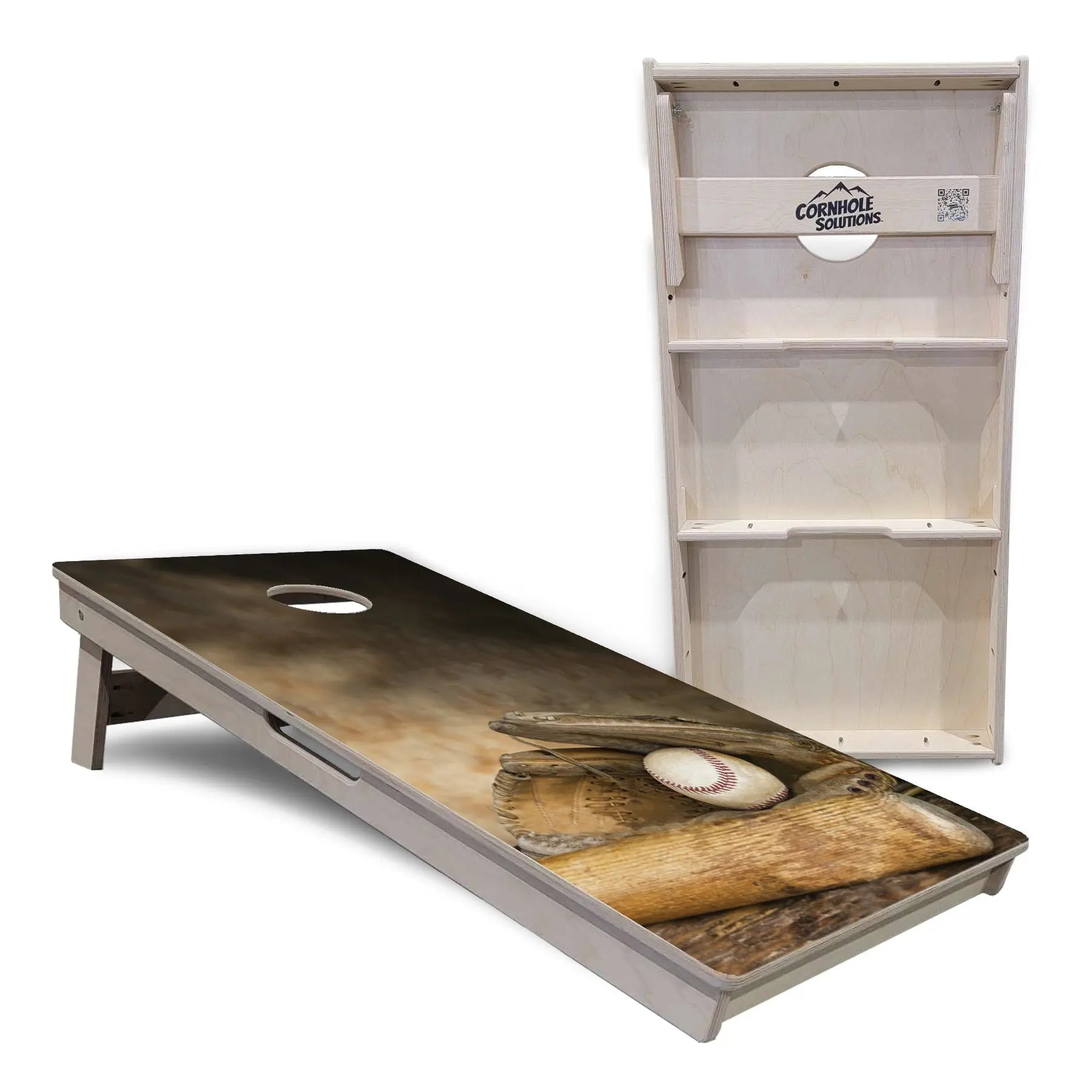Worn Baseball Cornhole Boards - Professional Tournament Series