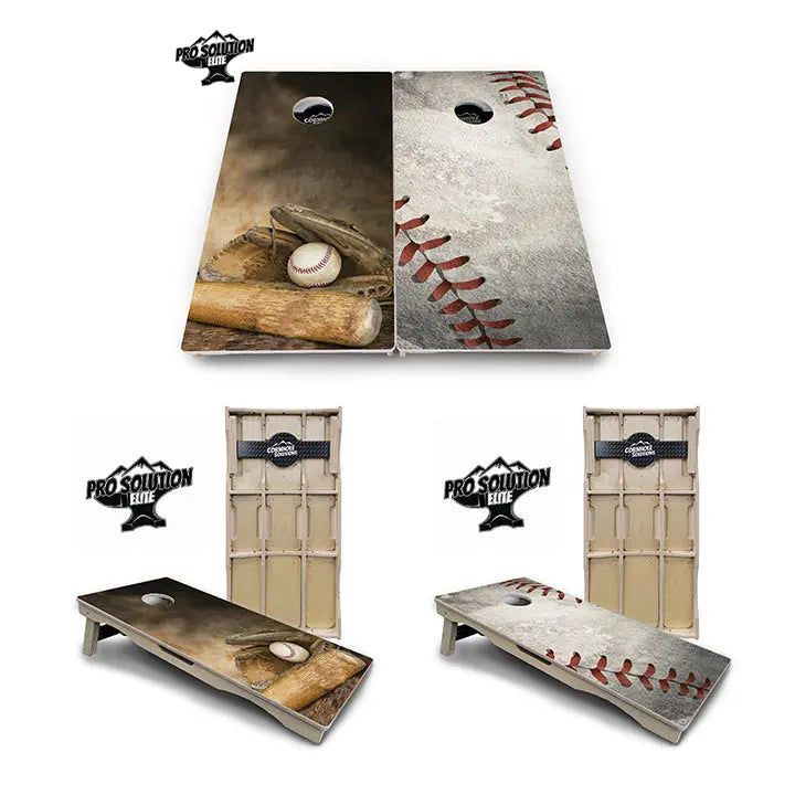 Worn Baseball & Glove Cornhole Boards - Pro Solution Elite Series Cornhole Solutions