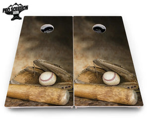 Worn Baseball & Glove Cornhole Boards - Pro Solution Elite Series Cornhole Solutions