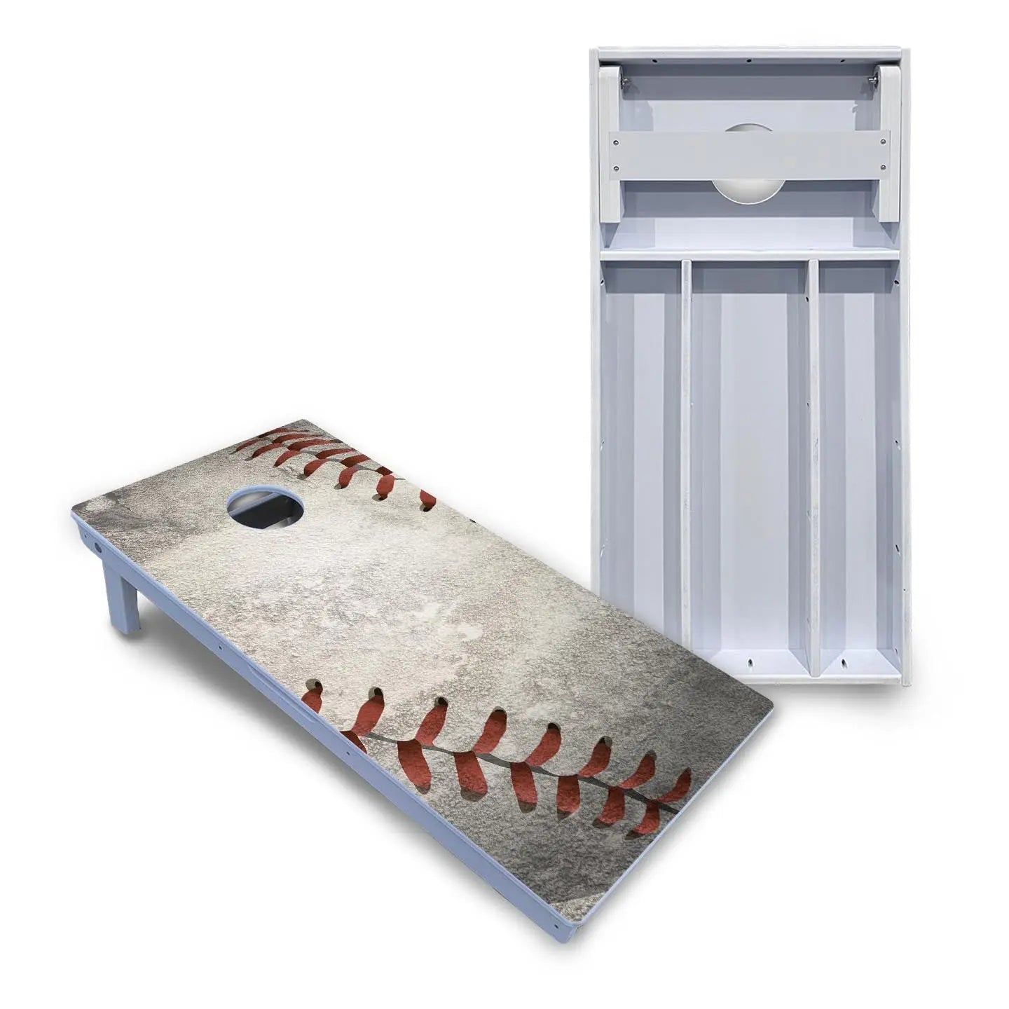 Worn Baseball & Glove Design Cornhole Boards - All Weather Series by Cornhole Solutions, Southern home decor main product photo