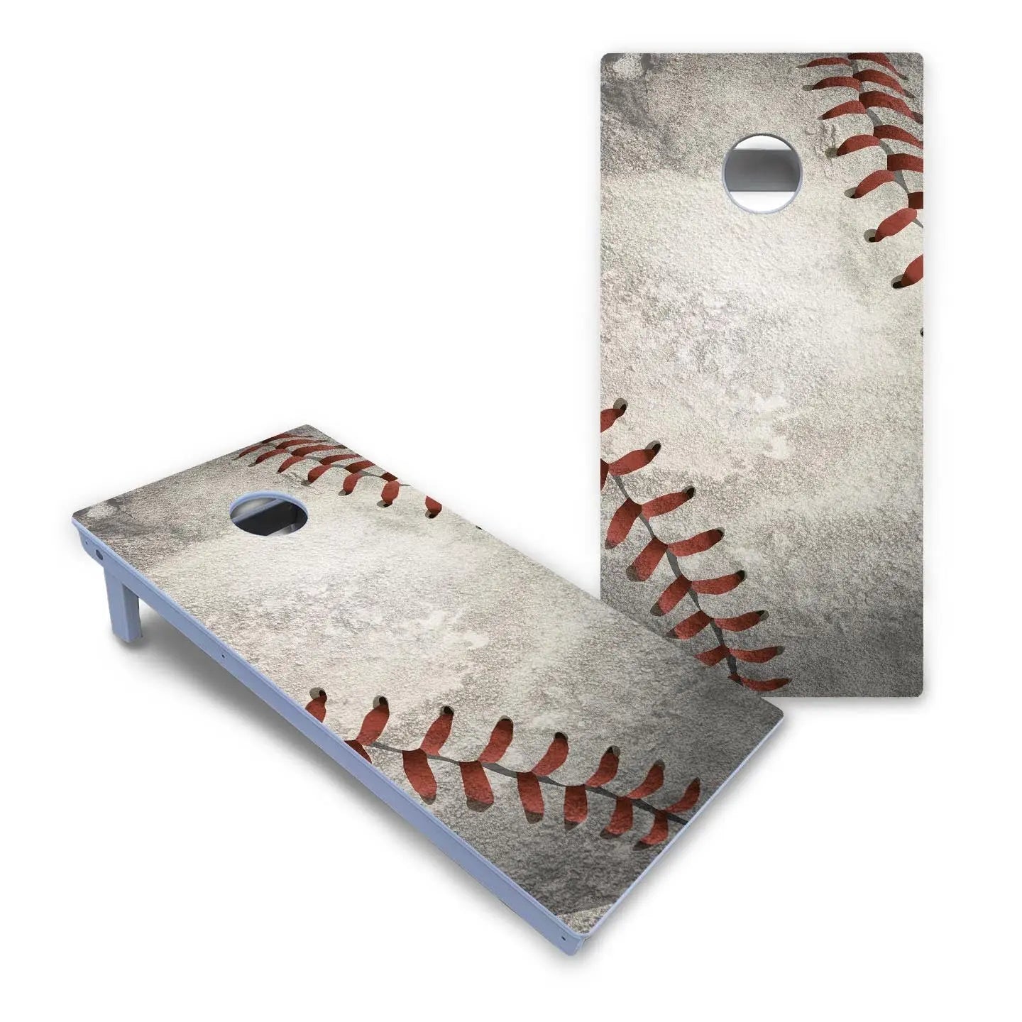 Worn Baseball & Glove Design Cornhole Boards - All Weather Series by Cornhole Solutions, Southern home decor detail photo 2