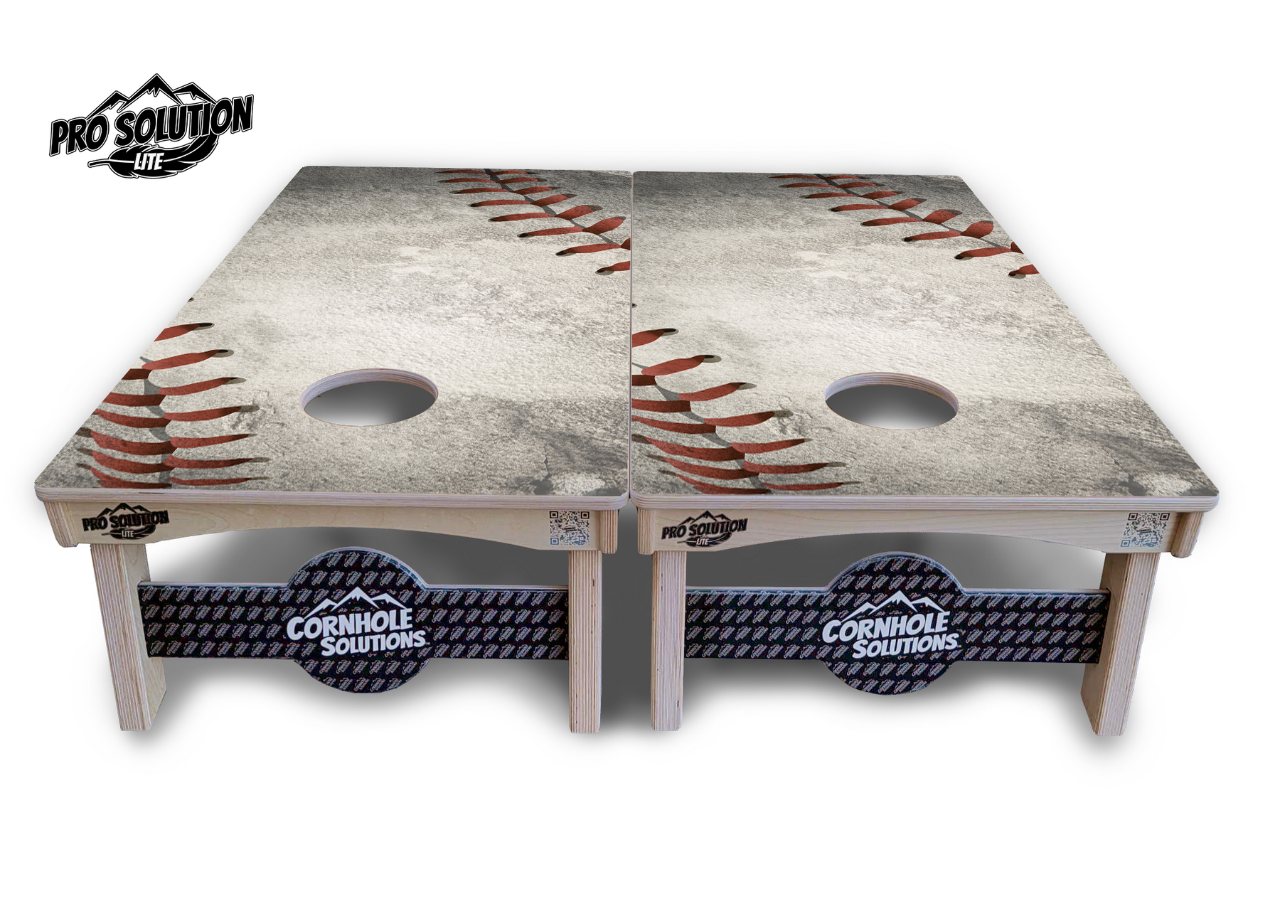 Worn Baseball Cornhole Boards - Pro Solution Lite Series Cornhole Solutions