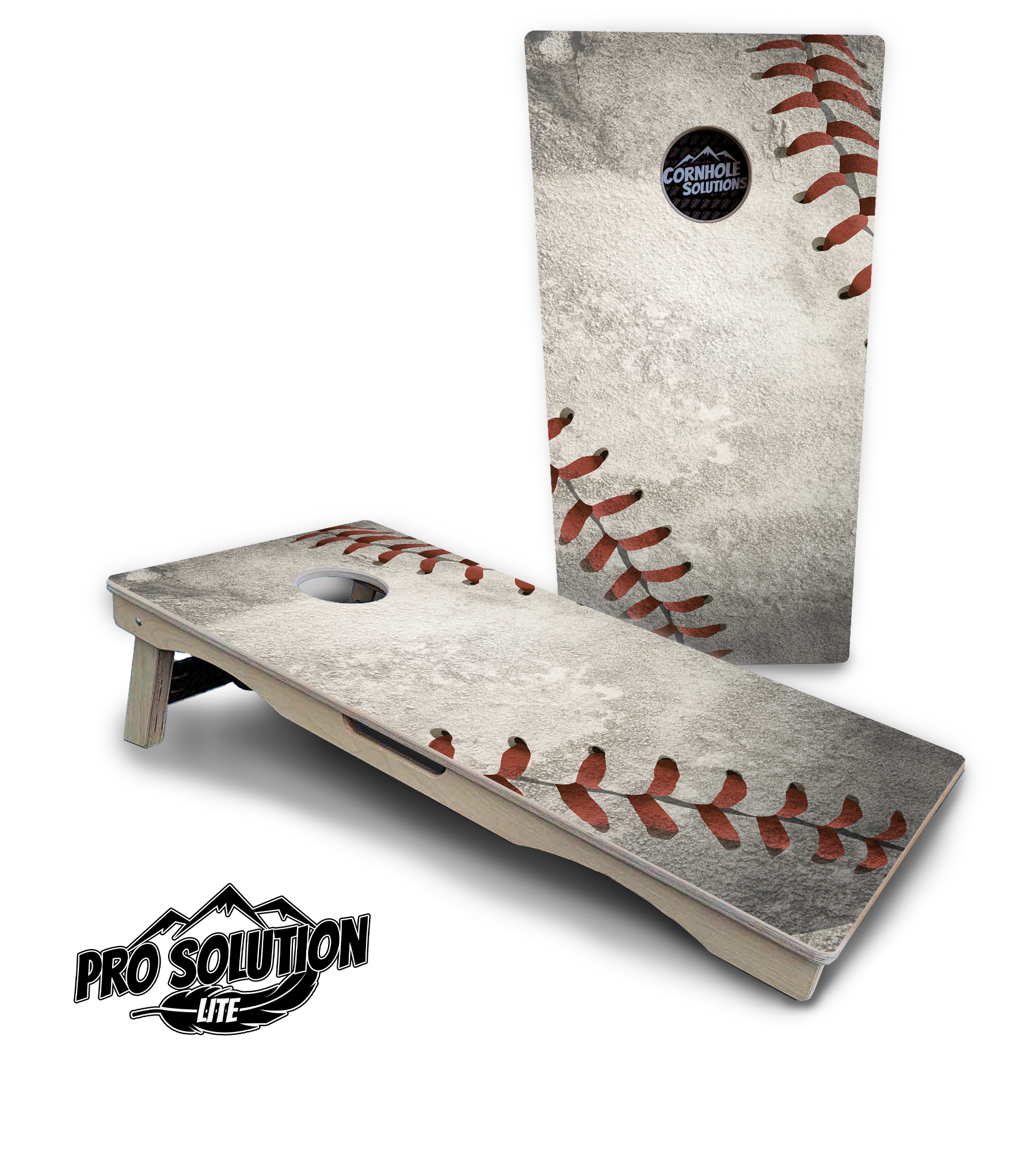 Worn Baseball Cornhole Boards - Pro Solution Lite Series Cornhole Solutions